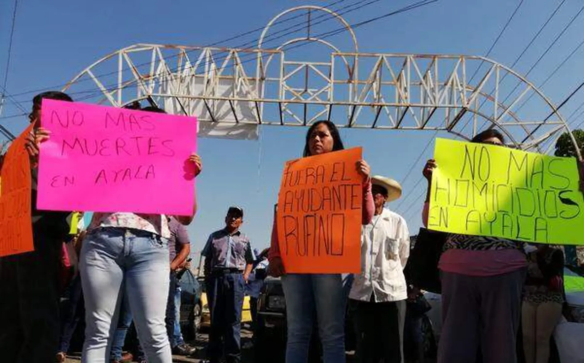 Hace unos días, habitantes del municipio se manifestaron en demanda de mayor seguridad Archivo